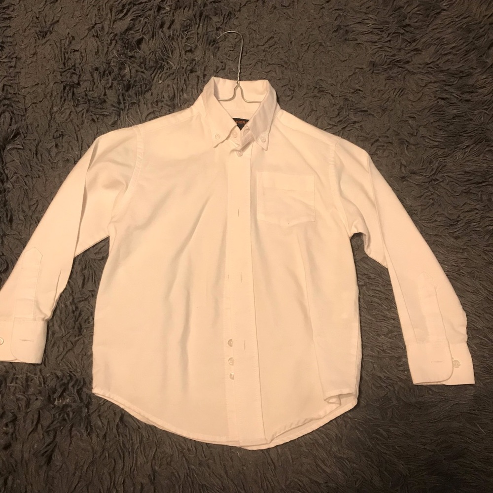 Boys Dockers white button down shirt